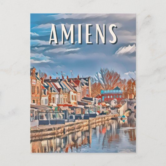 Amiens Foto Vintage Postkarte (Vorderseite)