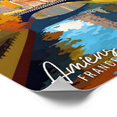 Amiens France Art Vintage Reise Illustration Poster (Ecke)