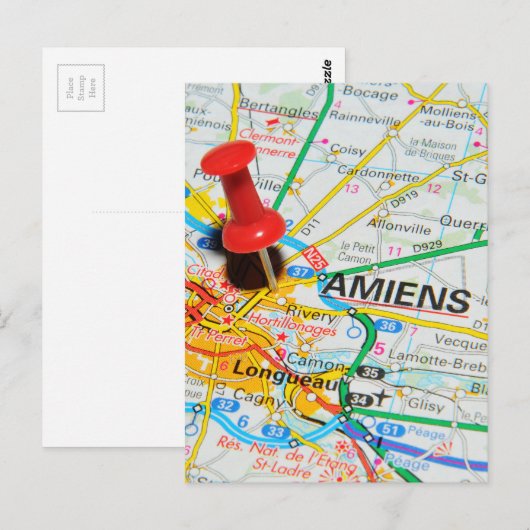 Amiens, Frankreich Postkarte (Vorne/Hinten)