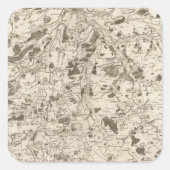 Amiens Quadratischer Aufkleber (Vorderseite)