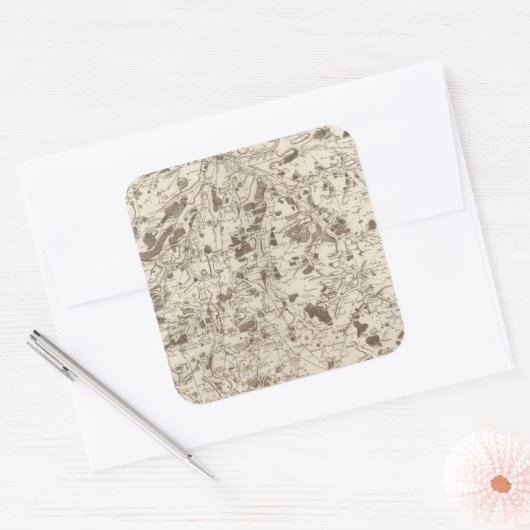 Amiens Quadratischer Aufkleber (Umschlag)