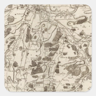 Amiens Quadratischer Aufkleber