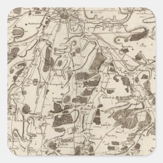 Amiens Quadratischer Aufkleber (Vorderseite)