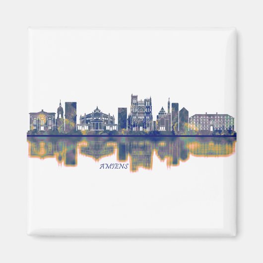 Amiens Skyline Magnet (Vorne)
