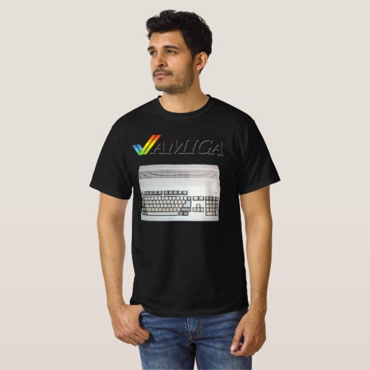 Amiga 1980er 1990er 16-Bit Nostalgie T-Shirt (Vorne ganz)