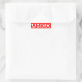 Amigo Briefmarke Runder Aufkleber (Tasche)