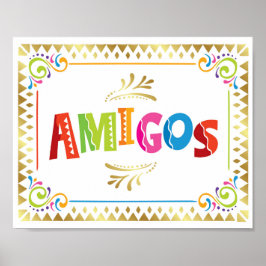 AMIGOS Fiesta Party signieren Poster