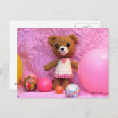 Amigurumi Teddy Bear Postkarte (Vorne/Hinten)