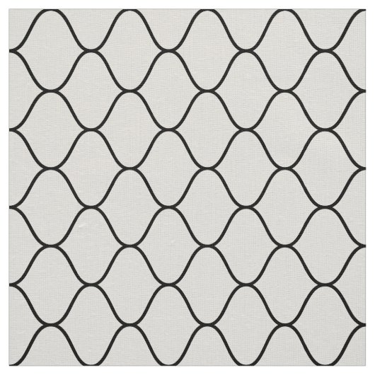 Amime Pattern - Schwarz auf Weiß Stoff (Muster)