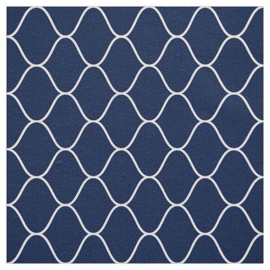 Amime Pattern - Weiß auf Dk Indigo Blue 001744 Stoff (Muster)