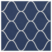 Amime Pattern - Weiß auf Dk Indigo Blue 001744 Stoff (Nahaufnahme)