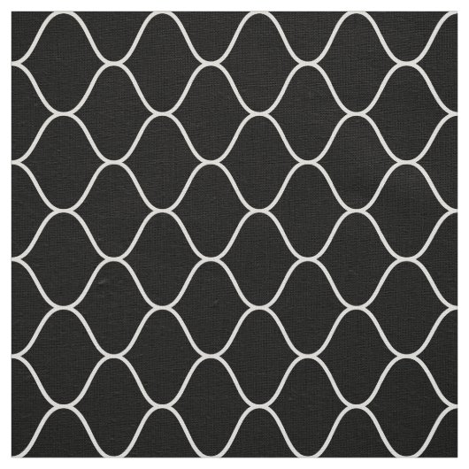 Amime Pattern - Weiß auf Schwarz Stoff (Muster)