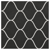 Amime Pattern - Weiß auf Schwarz Stoff (Nahaufnahme)