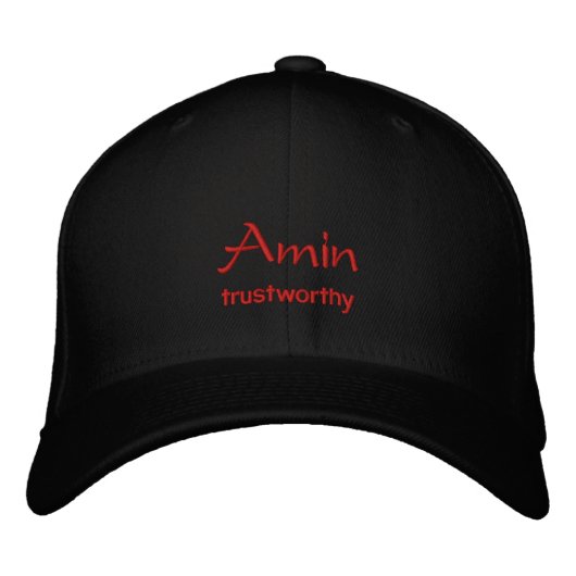 Amin Name Cap / Hat Bestickte Baseballkappe (Vorderseite)