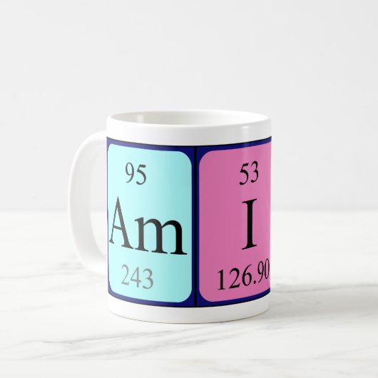 Amin Periodenname Tasse (Vorderseite Links)