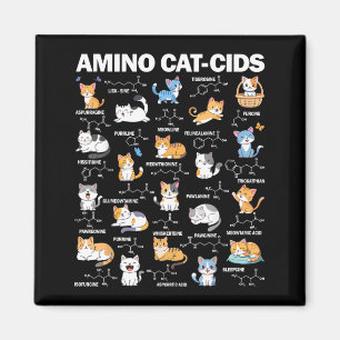 Amino Cat-cids Lustige Wissenschaft Biologie Chemi Magnet