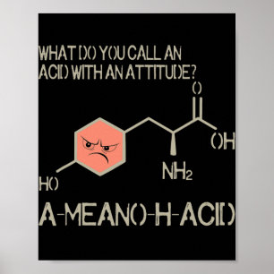 Aminosäure für Frauen Spaß Nerdy Chemistry Poster