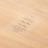 Amira Elegant Wedding Acryleinladungen (Ablage )