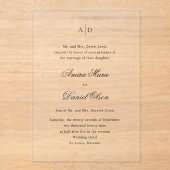 Amira Elegant Wedding Acryleinladungen (Vorderseite)