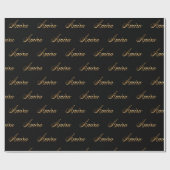 Amira gold Design Lettering Geschenkpapier (Flach)