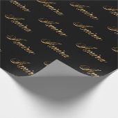 Amira gold Design Lettering Geschenkpapier (Ecke)