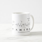 Amirah Peptid-Namen-Tasse Kaffeetasse (VorderseiteRechts)