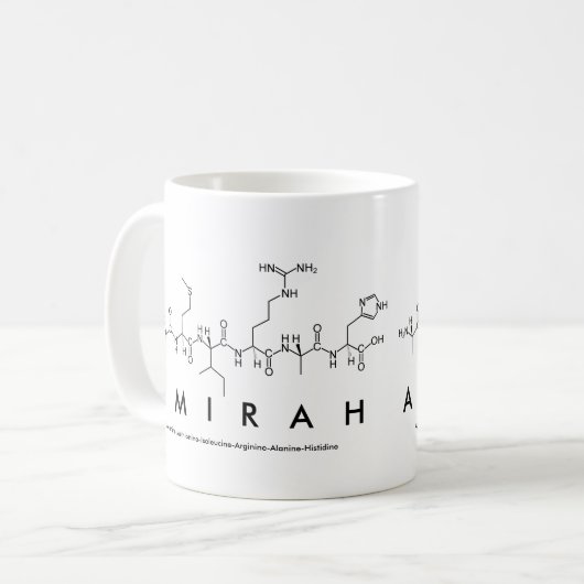 Amirah Peptid-Namen-Tasse Kaffeetasse (Vorderseite Links)