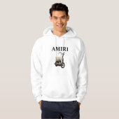 Amiri-schwarze Front Hoodie (Vorne ganz)