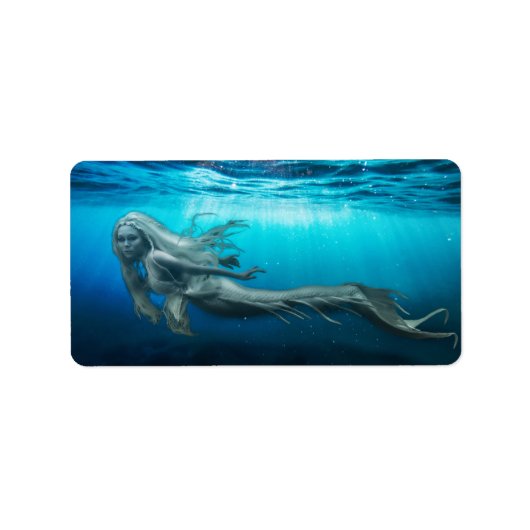 Amiria Angel Mermaid Adressaufkleber (Vorne)
