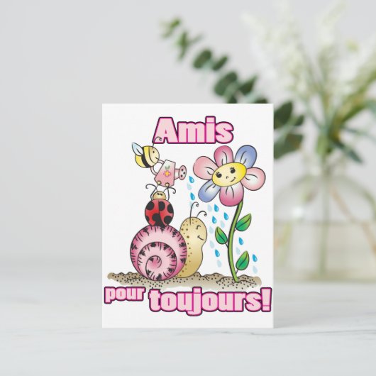 Amis pour toujours postkarte (Stehend Vorderseite)