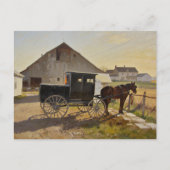 Amisch-Pferd-und-Buggy-Malerei Postkarte (Vorderseite)