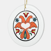 Amische Art Weihnachtsverzierung Keramik Ornament (Links)