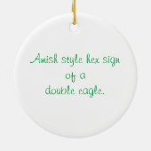 Amische Art Weihnachtsverzierung Keramik Ornament (Hinten)