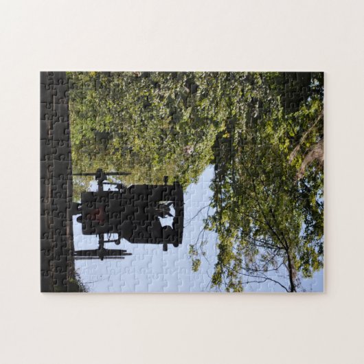 Amische Buggy-TagesSilhouette Puzzle (Horizontal)