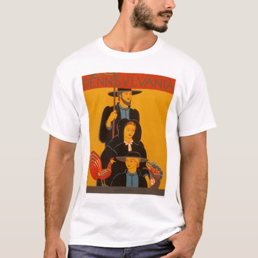 Amische Familie Lancaster WPA 1937 T-Shirt (Vorderseite)
