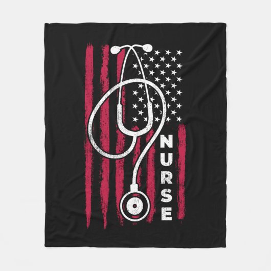 Amische Flagge - Krankenschwester 1 Fleecedecke (Vorderseite)