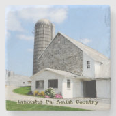 Amische Untersetzer, Bauernhof-Haus! Steinuntersetzer (Vorderseite)