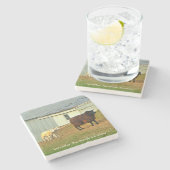 Amische Untersetzer, Mutter-Schafe und Steinuntersetzer (Seitenansicht)