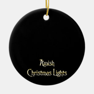 Amische Weihnachtslichter Keramik Ornament