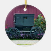 Amischer Buggy-Barnyard Keramik Ornament (Vorne)
