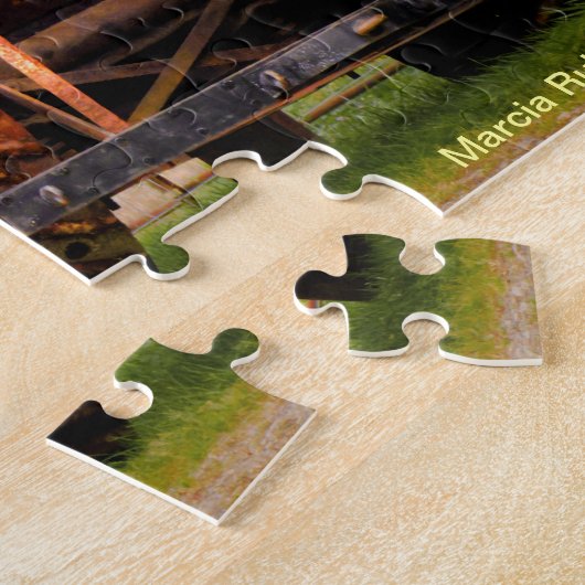 Amischer Dampf-Traktor Puzzle (Seite)