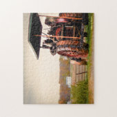 Amischer Dampf-Traktor Puzzle (Vertikal)