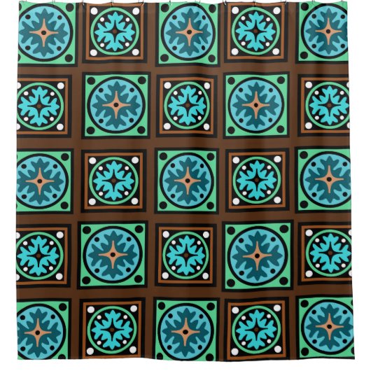 Amischer Textildruck Duschvorhang (Vorderseite)