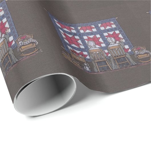 Amisches Frauen-Steppen Geschenkpapier (Rolleneckpunkt)