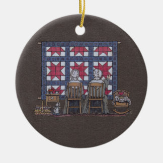 Amisches Frauen-Steppen Keramik Ornament