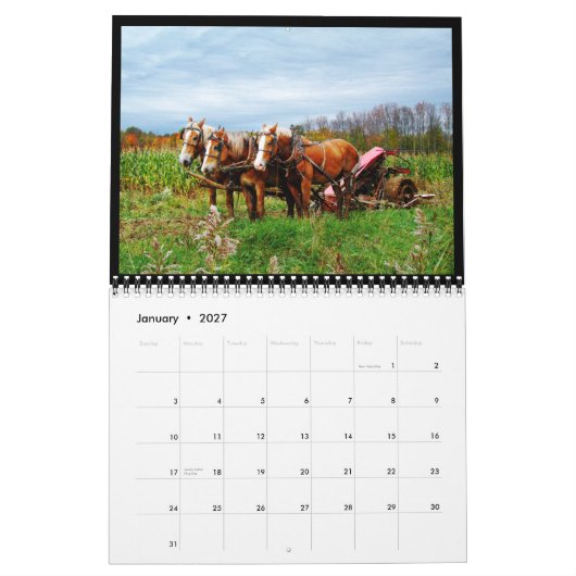 Amisches Land 2013 und alter Scheunen-Kalender Kalender (Jan 2027)
