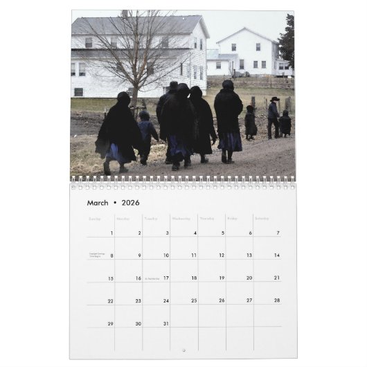 AMISCHES LEBEN 2017 KALENDER (Mär 2026)