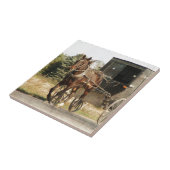 Amisches Pferd und Buggy Fliese (Seite)