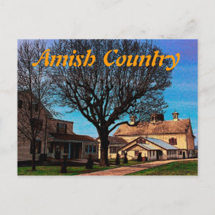 Amish Barn Postcard Postkarte