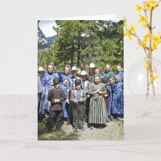 AMISH BIRTHDAY CARD KARTE (Gelbe Blume)